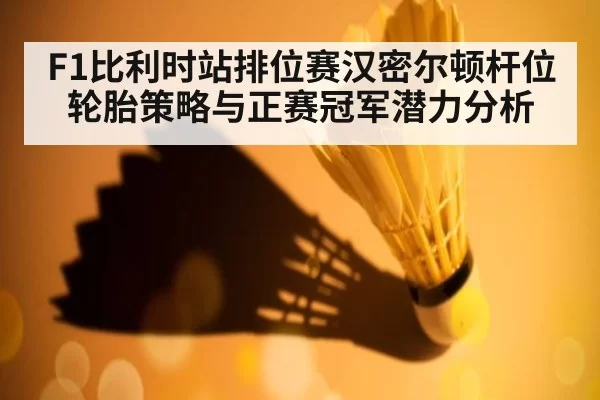 F1比利时站排位赛汉密尔顿杆位轮胎策略与正赛冠军潜力分析